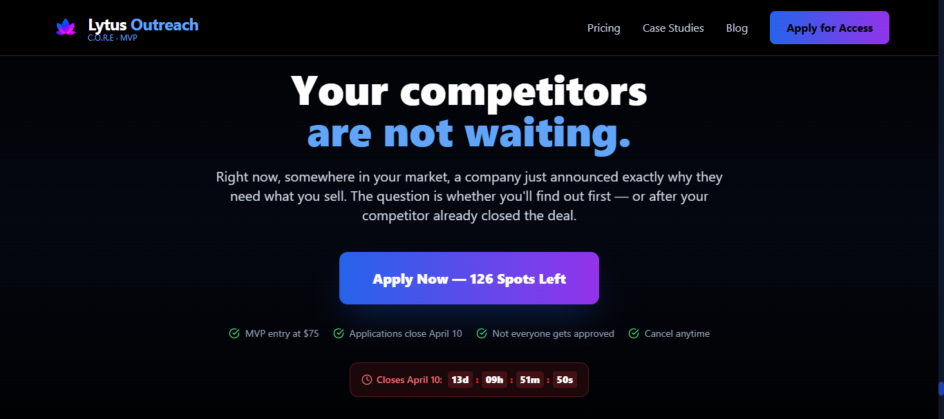 Is Lytus C.O.R.E a SaaS or an Agency? (We're a SaaS) — Lytus C.O.R.E buyer intent intelligence